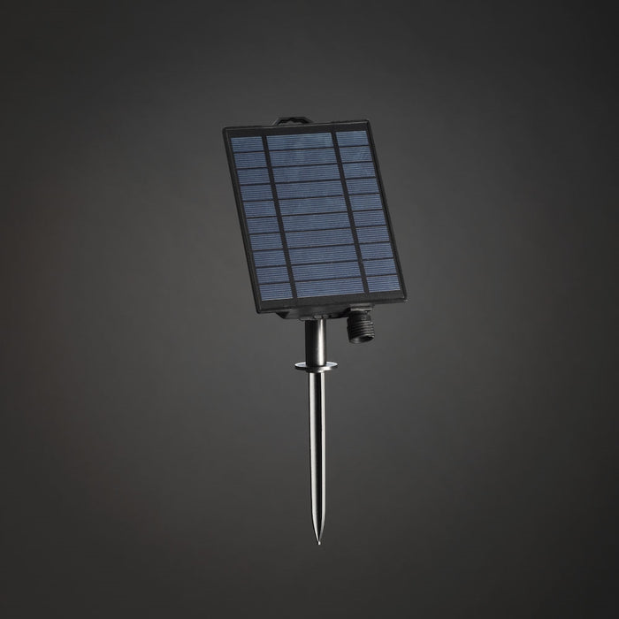 Konstsmide solar panel with ground spike, up to 200 LEDs