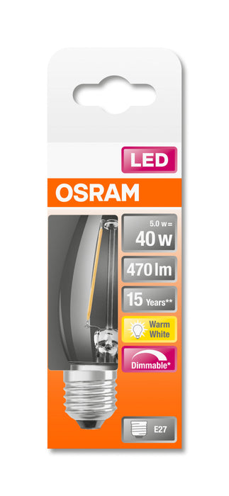 Osram LED SUPERSTAR FILAMENT clear DIM CLB 40 5W 827 E27