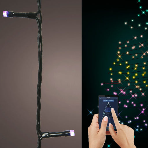 Lumineo LED-Lichterkette Dancing Lights, RGB, Multifunktion, appgesteuert, 100 LEDs, 9,9m 39510