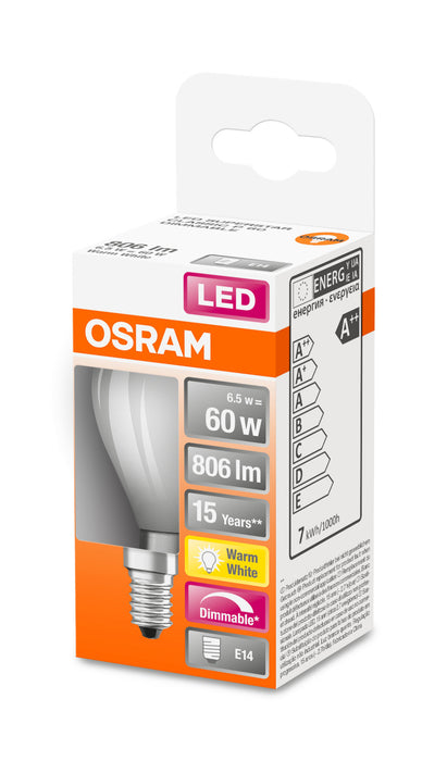 Osram LED Superstar Classic matt DIM CLP 60 6.5 W 827 E14