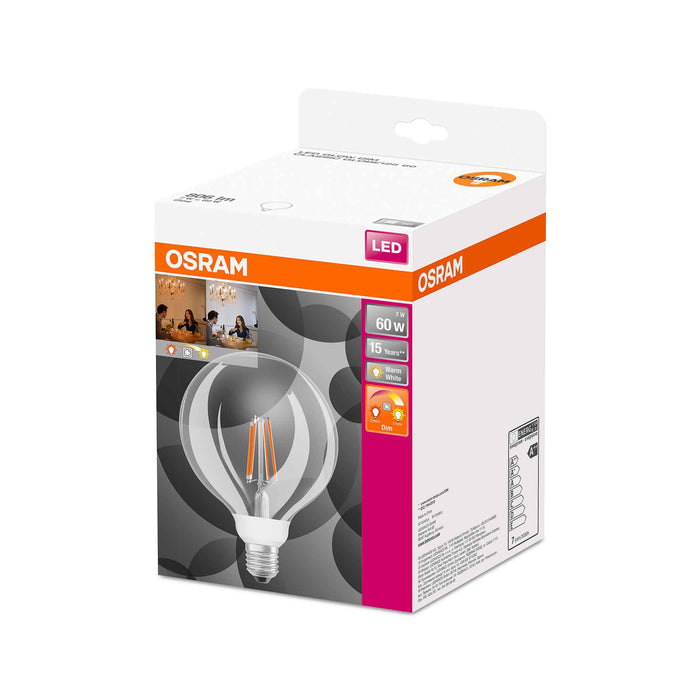 Osram LED STAR+ GLOWdim FIL CL 60 GLOBE125 7W 827 E27 pic2