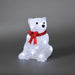 Konstsmide Kleiner LED-Baby-Eisbär, sitzend mit roter Schleife pic2