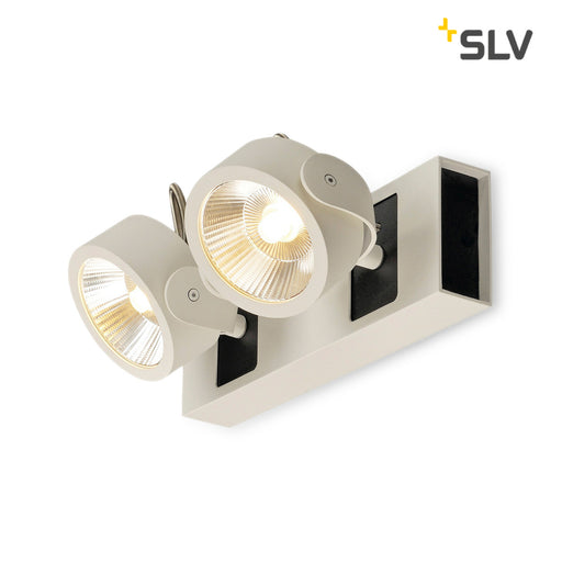 SLV Kalu 60° LED-Wand- und Deckenleuchte, 2-flammig, Weiß 32247