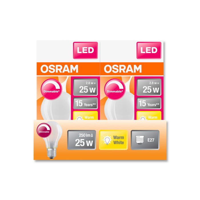 Osram LED SUPERSTAR RETROFIT matt DIM CLA 25 2.8 W 827 E27