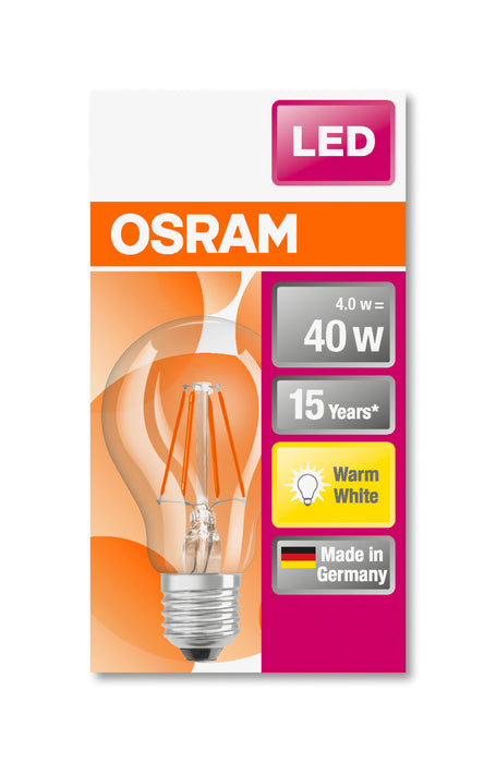Osram LED RETROFIT CLASSIC A 40 4W 827 E27 CL
