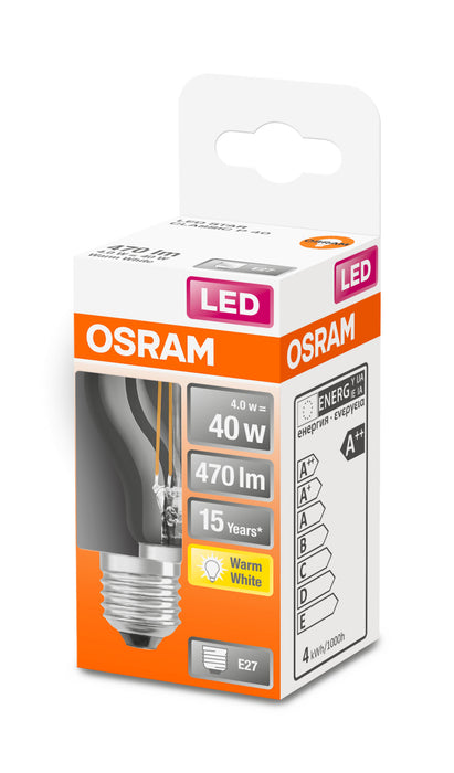 Osram LED RETROFIT P40 4W E27 klar non dim pic3
