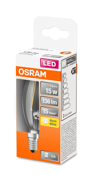 Osram LED RETROFIT B15 1.4W E14 clear non dim