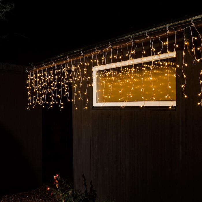 Konstsmide LED-Eisregen Lichtervorhang, warmweiß, 10m, 400 LEDs pic2 92527