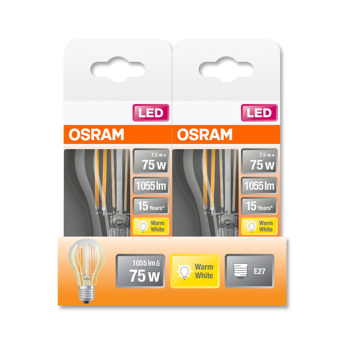Osram LED RETROFIT A75 8W E27 klar non dim pic5