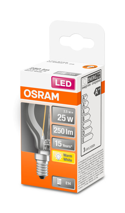 Osram LED RETROFIT CLASSIC P 25 2.5W 827 E14 CL