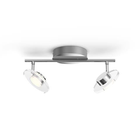 Philips myLiving LED-Spot Glissette, WarmGlow, chrom, 2-flammig 34315