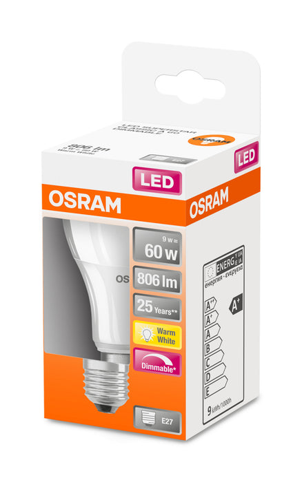 Osram LED lamp Classic A60 E27 8.8W, warm white
