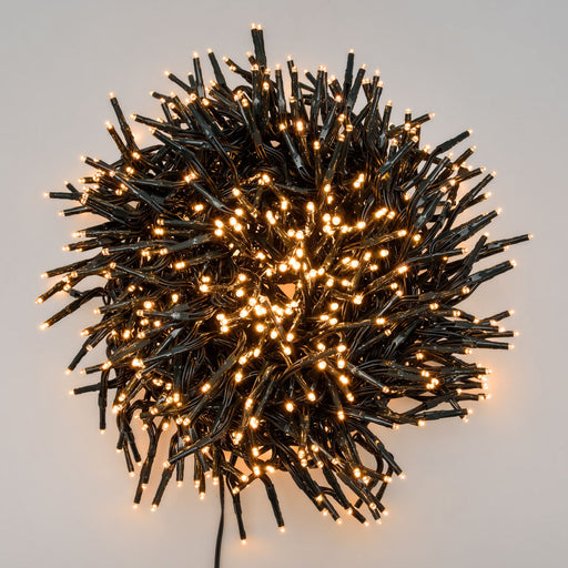 Lotti LED Cluster-Lichterkette, IP44, 11,5m, 750 LEDs, bernstein, schwarzes Kabel pic2 38773
