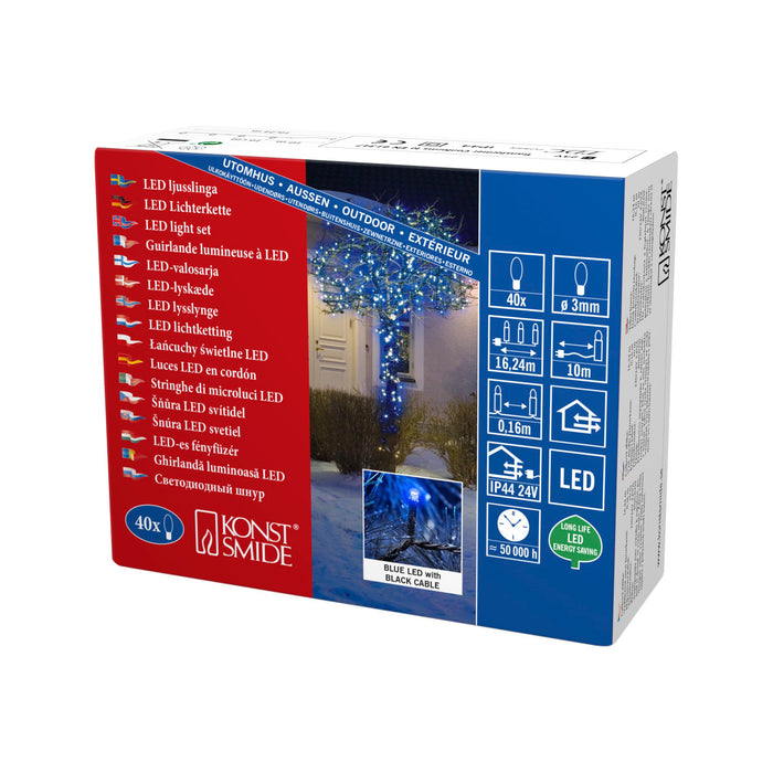 Konstsmide LED-Lichterkette, blau, 16m, 40 LEDs pic4